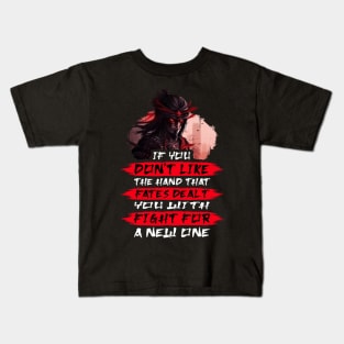 Samurai Motivation Quotes - Anime Shirt Kids T-Shirt